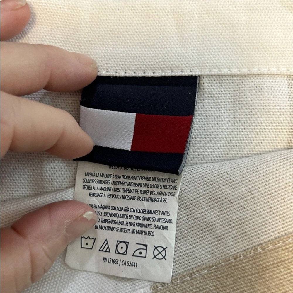 Tommy Hilfiger Curtain panels CABANA Stripe Tan White  84” x50” - Picture 7 of 7